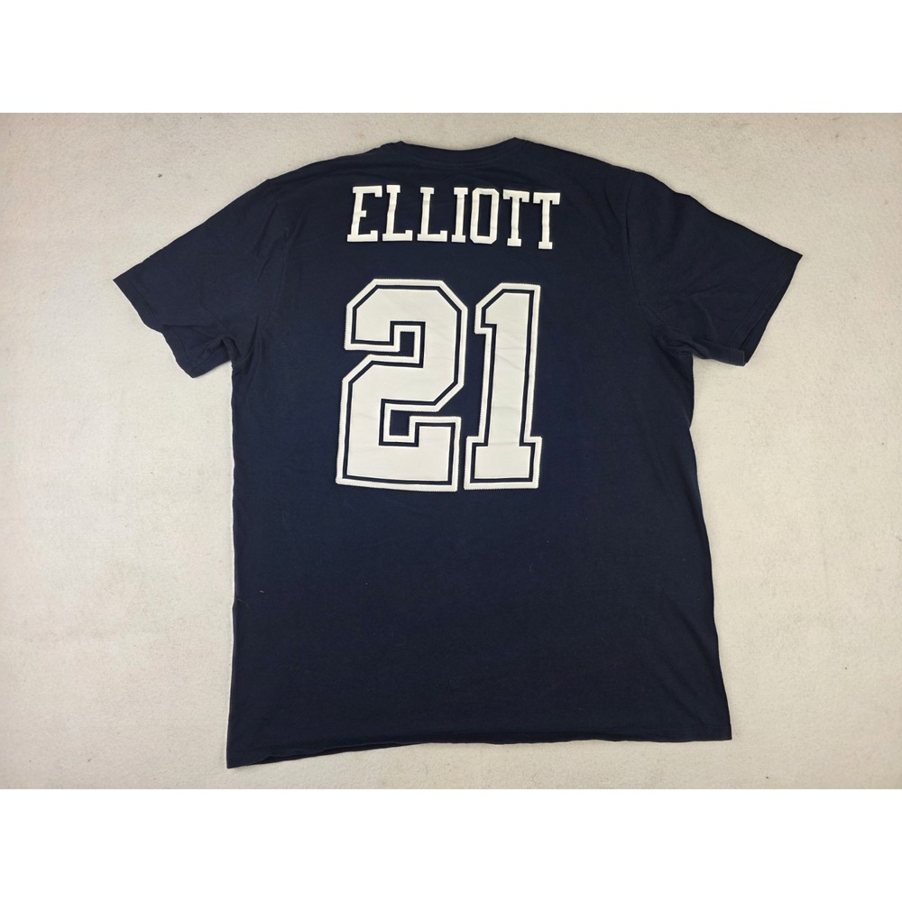 Nike Tee Dallas Cowboys Ezekiel Elliott Blue Shirt Size XL Football NFL **READ**